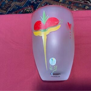 Vintage Sea Glas Bruk 7” vase